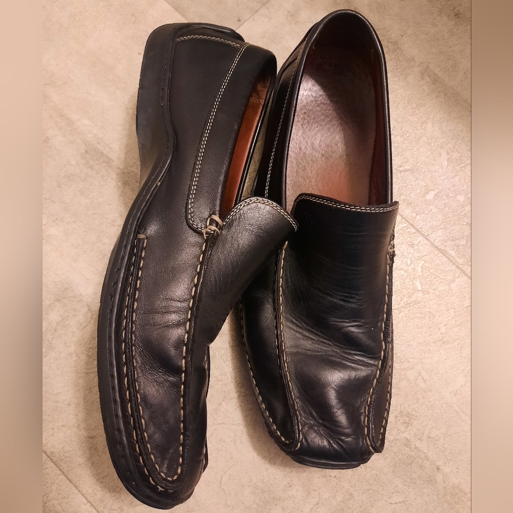 Donald Pliner Loafers - Black Leather - Size‎ 10